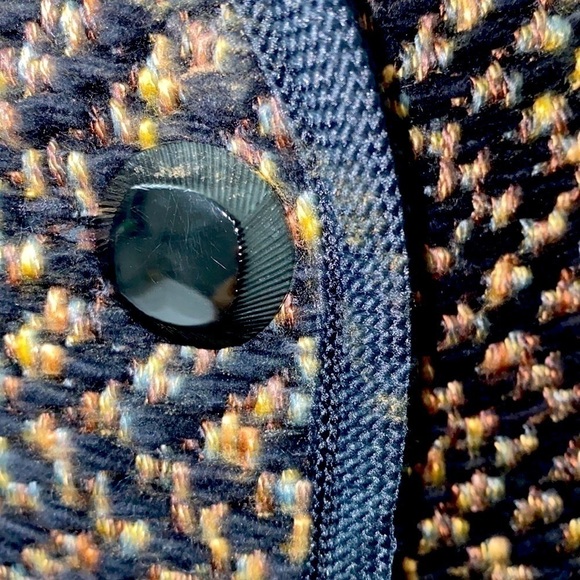 Beluva black mixed tweed cotton woven jacket. Pockets on front. Unlined.Size S/M - Picture 5 of 7